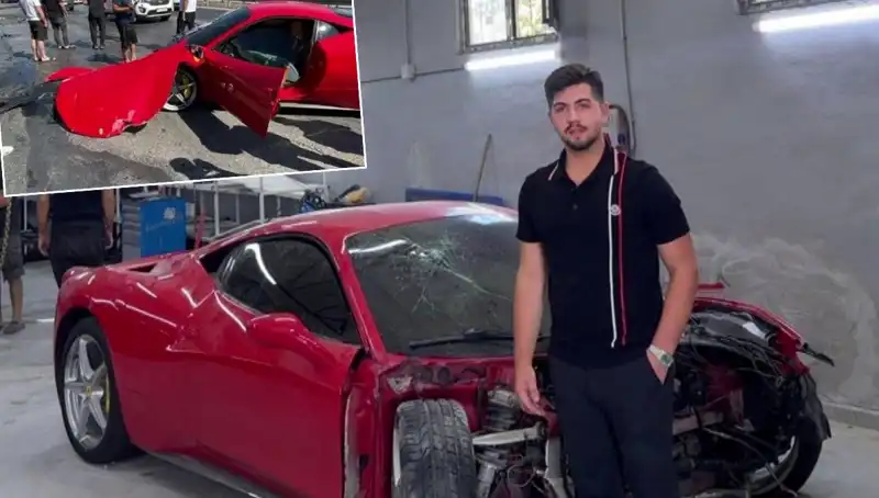 15 Milyonluk Ferrari Hurdaya Döndü: Sahibi Kahrını Yaşıyor