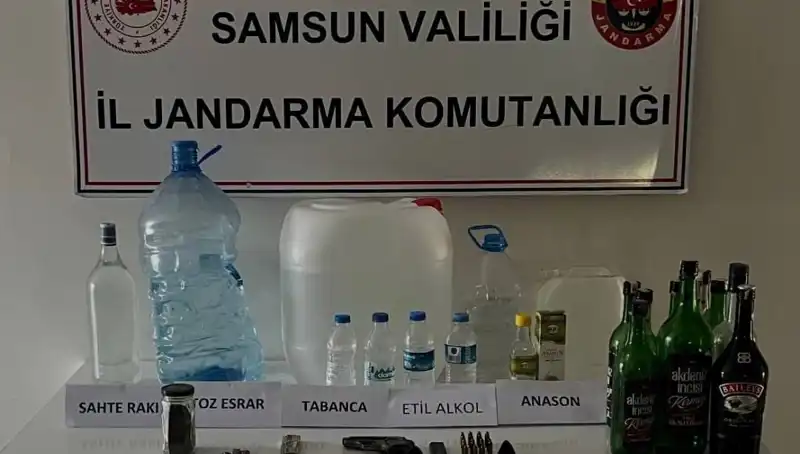 Samsun'da Sahte İçki Operasyonu: Litrelerce İçki Ele Geçirildi!