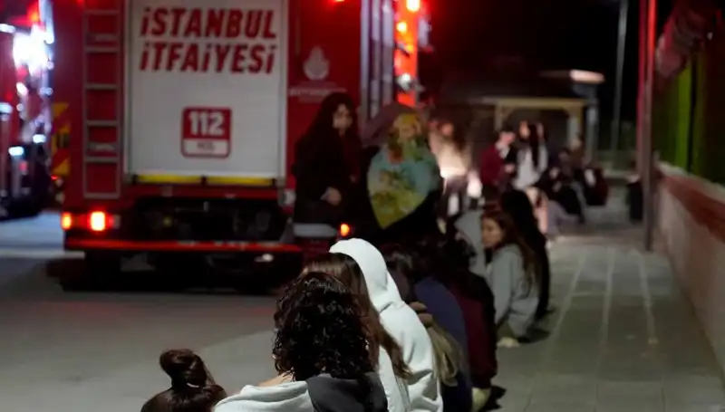 2500 Kişilik Kız Öğrenci Yurt Binasında Yangın: Panik Anları