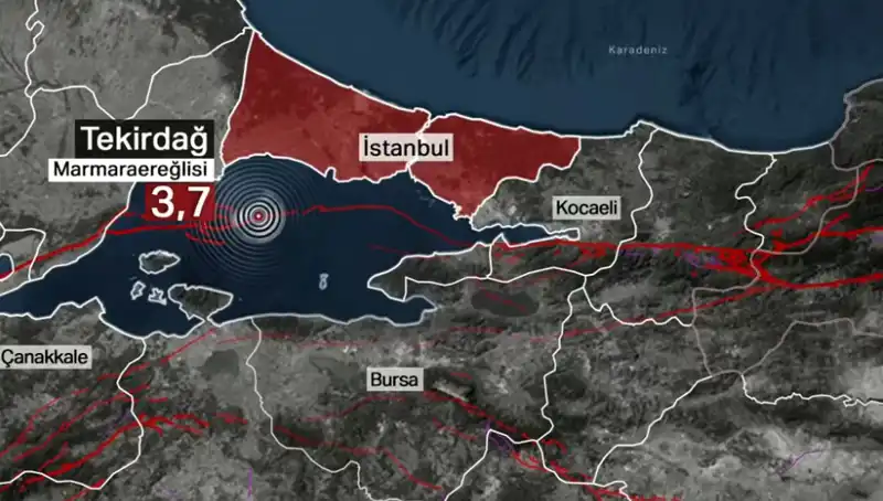 Marmara Denizi'nde 3,7 Büyüklüğünde Deprem! Neler Oluyor?